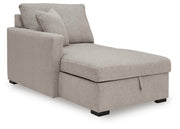 ModMax Luxe Flint Left-Arm Facing Corner Chaise with Storage - 6860516S