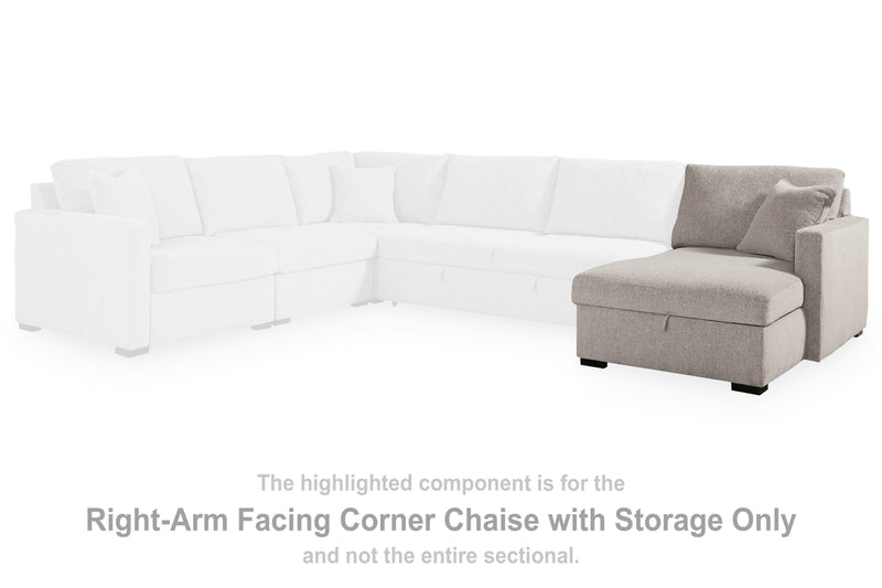 ModMax Luxe Flint Right-Arm Facing Corner Chaise with Storage - 6860517S