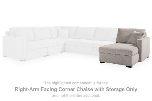 ModMax Luxe Flint Right-Arm Facing Corner Chaise with Storage - 6860517S