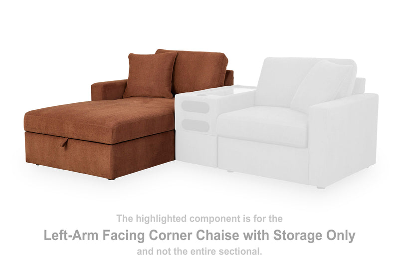 Modmax Spice Left-Arm Facing Corner Chaise with Storage - 9210216S