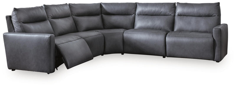 ModZ Blue 5-Piece Power Reclining Sectional - U14001S6