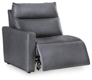 ModZ Blue Left-Arm Facing Power Recliner - U1400158