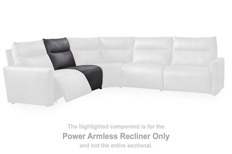 ModZ Blue Power Armless Recliner - U1400131