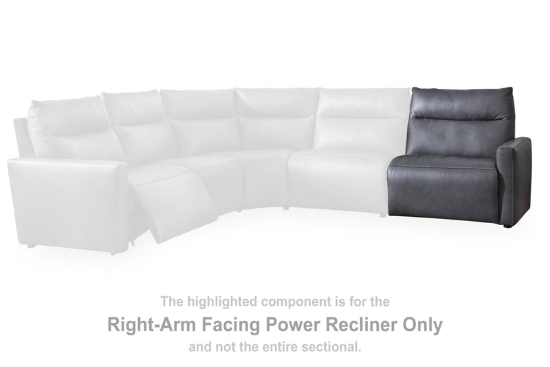 ModZ Blue Right-Arm Facing Power Recliner - U1400162