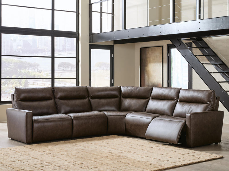 ModZ Chocolate 5-Piece Power Reclining Sectional - U14000S4