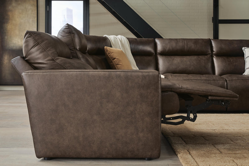 ModZ Chocolate 5-Piece Power Reclining Sectional - U14000S4