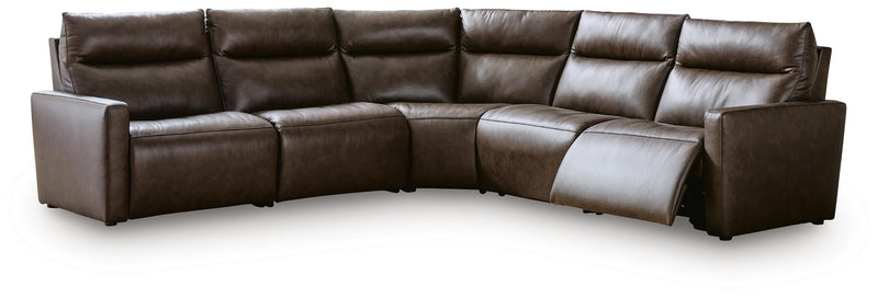 ModZ Chocolate 5-Piece Power Reclining Sectional - U14000S6