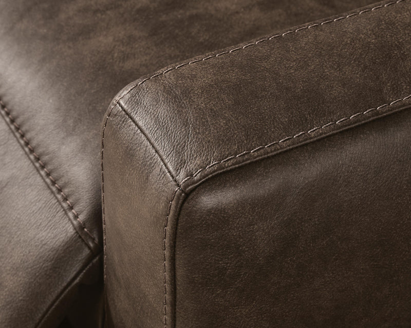 ModZ Chocolate 6-Piece Power Reclining Sectional with Audio Console - U14000S5
