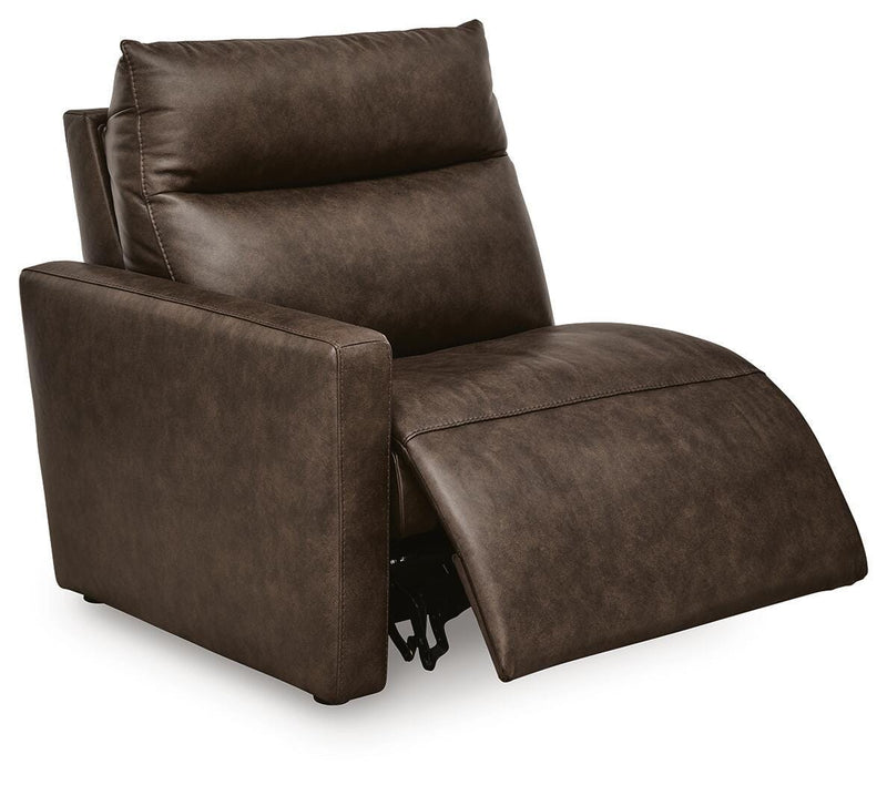 ModZ Chocolate Left-Arm Facing Power Recliner - U1400058