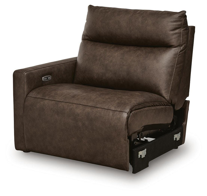 ModZ Chocolate Left-Arm Facing Power Recliner - U1400058