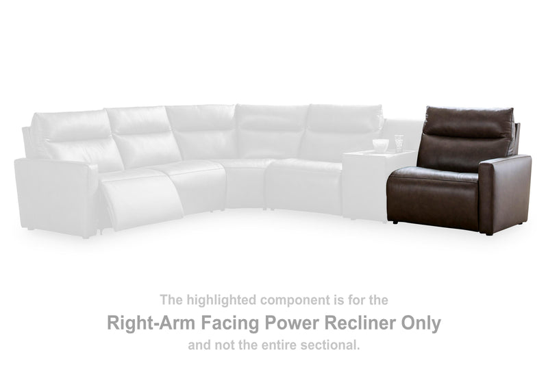 ModZ Chocolate Right-Arm Facing Power Recliner - U1400062