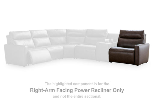 ModZ Chocolate Right-Arm Facing Power Recliner - U1400062