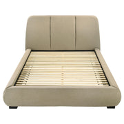 Mokena 46-inch Upholstered Queen Platform Bed Brown - 310091Q