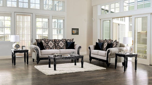 Molfetta Light Brown/Black Loveseat - SM7304-LV