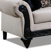 Molfetta Light Brown/Black Loveseat - SM7304-LV