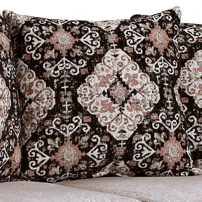 Molfetta Light Brown/Black Sofa - SM7304-SF