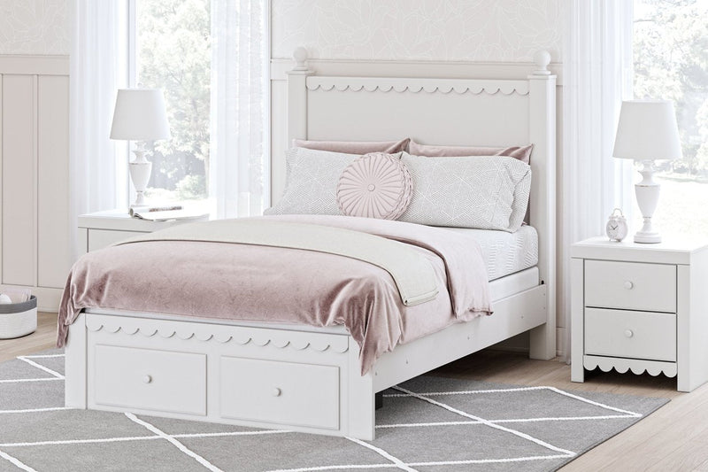 Mollviney White Youth Panel Storage Bedroom Set - Gate FurnitureYouth Bedroom Set