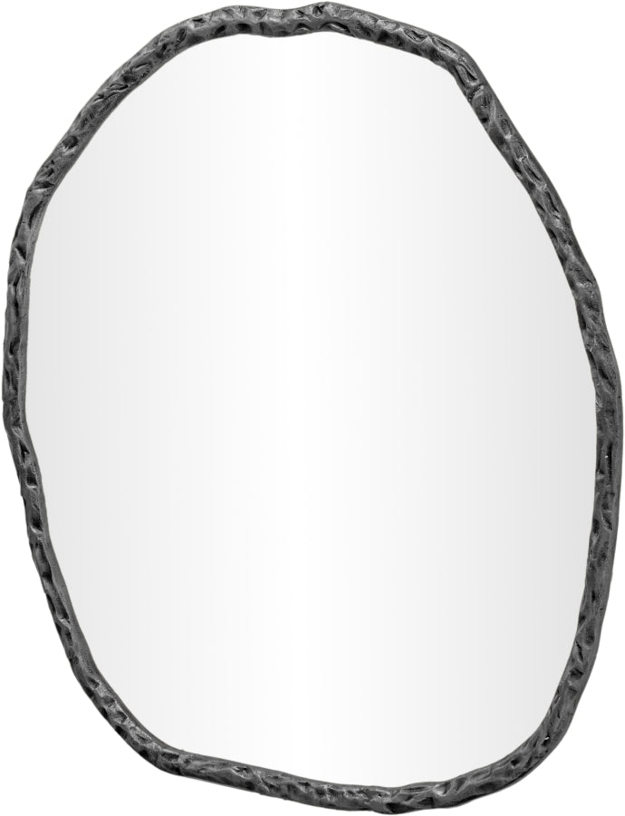 Molten 36" W x 36" H Iron Frame Mirror in Black - 66008Black-M