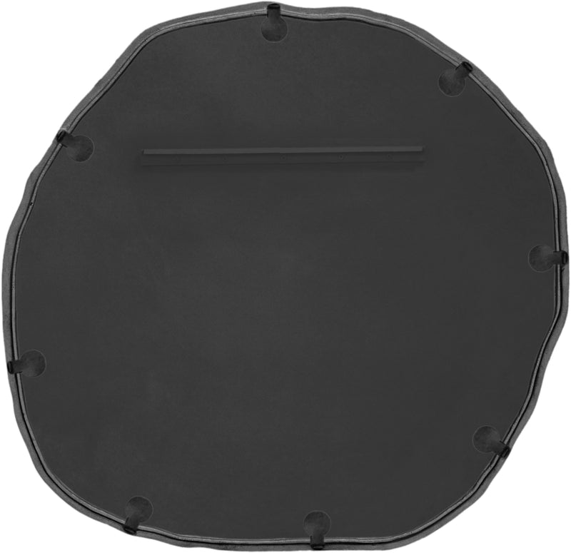 Molten 36" W x 36" H Iron Frame Mirror in Black - 66008Black-M