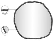 Molten 36" W x 36" H Iron Frame Mirror in Black - 66008Black-M