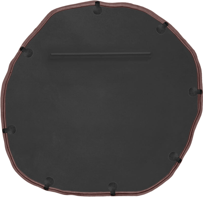 Molten 36" W x 36" H Iron Frame Mirror in Brown - 66008Brown-M