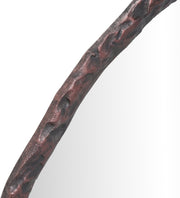 Molten 36" W x 36" H Iron Frame Mirror in Brown - 66008Brown-M