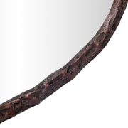 Molten 36" W x 36" H Iron Frame Mirror in Brown - 66008Brown-M