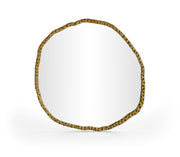 Molten 36" W x 36" H Iron Frame Mirror in Gold - 66008Gold-M