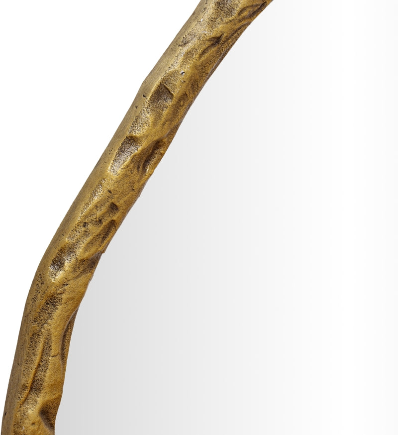 Molten 36" W x 36" H Iron Frame Mirror in Gold - 66008Gold-M