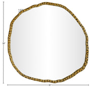 Molten 36" W x 36" H Iron Frame Mirror in Gold - 66008Gold-M