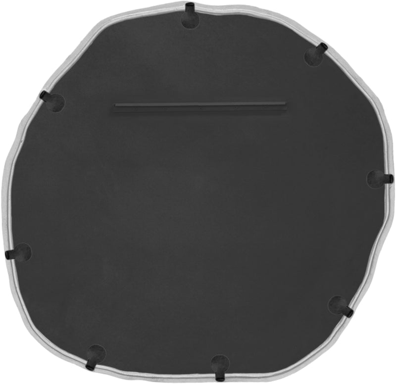 Molten 36" W x 36" H Iron Frame Mirror in Silver - 66008Silver-M