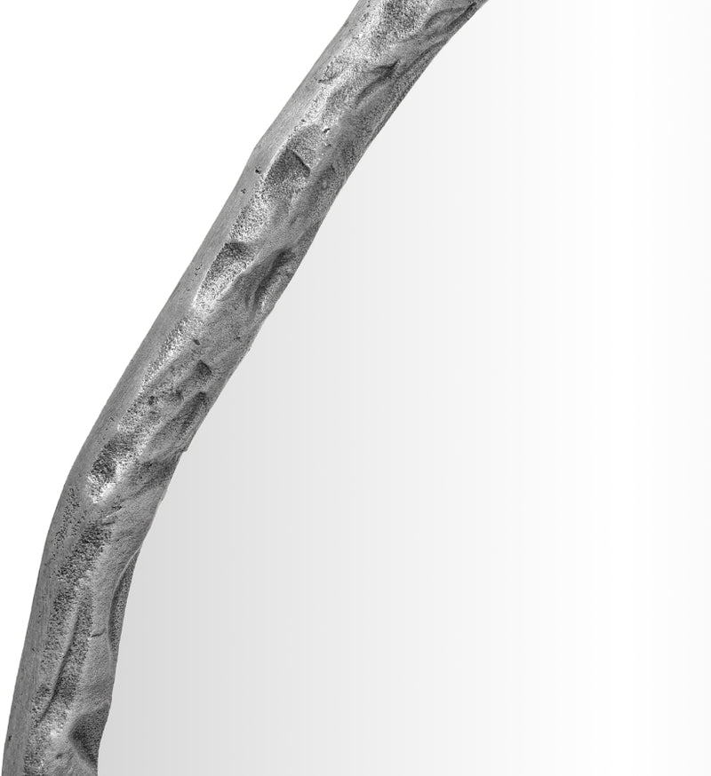 Molten 36" W x 36" H Iron Frame Mirror in Silver - 66008Silver-M