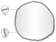 Molten 36" W x 36" H Iron Frame Mirror in Silver - 66008Silver-M