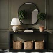 Molten 48" W x 48" H Iron Frame Mirror in Black - 66009Black-M