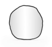Molten 48" W x 48" H Iron Frame Mirror in Black - 66009Black-M