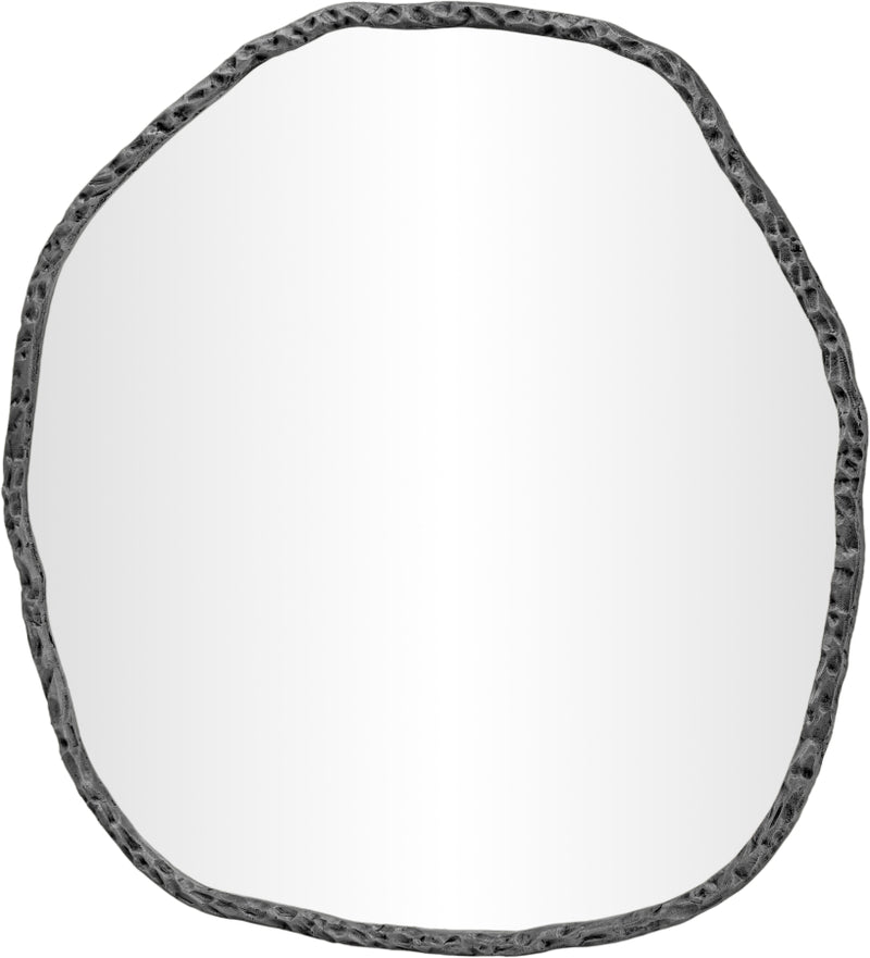 Molten 48" W x 48" H Iron Frame Mirror in Black - 66009Black-M