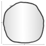 Molten 48" W x 48" H Iron Frame Mirror in Black - 66009Black-M