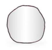 Molten 48" W x 48" H Iron Frame Mirror in Brown - 66009Brown-M