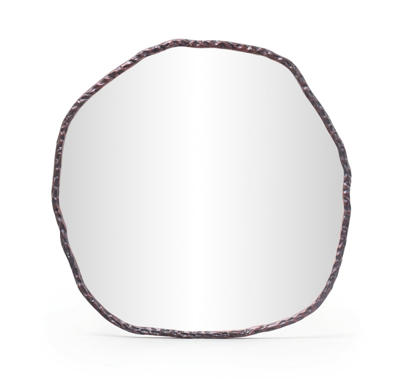Molten 48" W x 48" H Iron Frame Mirror in Brown - 66009Brown-M