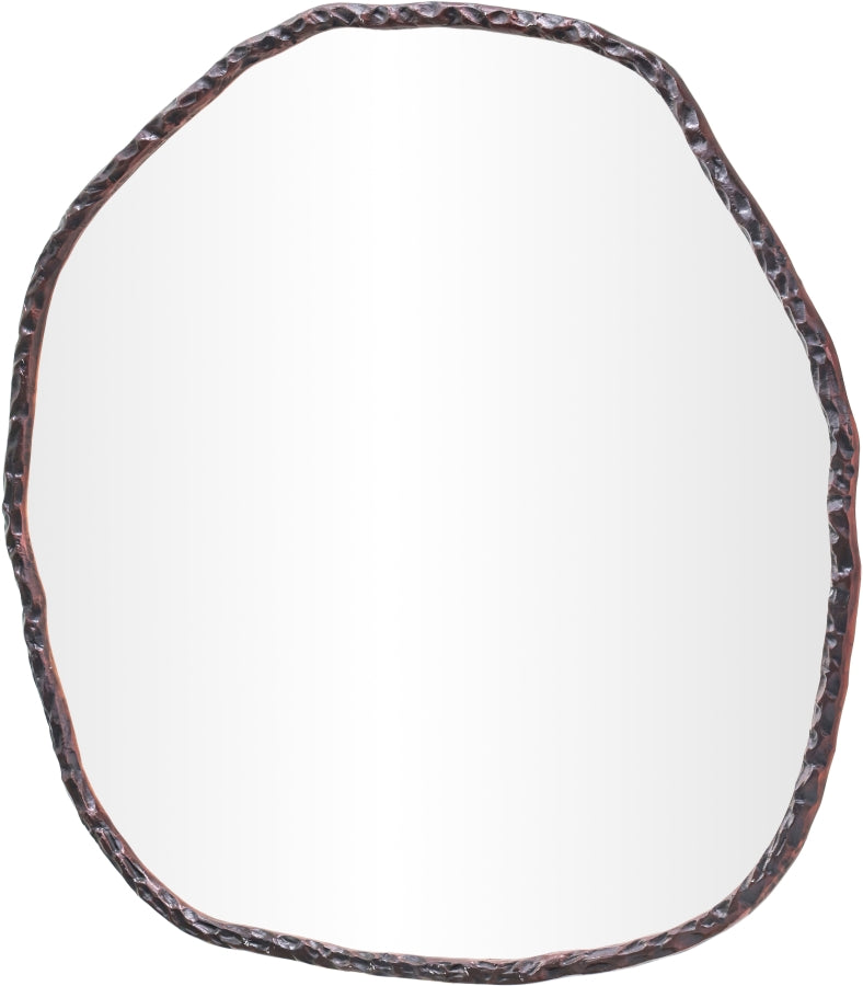 Molten 48" W x 48" H Iron Frame Mirror in Brown - 66009Brown-M