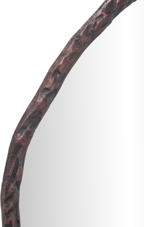 Molten 48" W x 48" H Iron Frame Mirror in Brown - 66009Brown-M