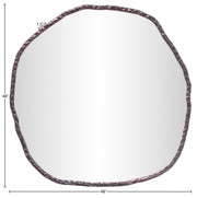 Molten 48" W x 48" H Iron Frame Mirror in Brown - 66009Brown-M