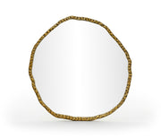 Molten 48" W x 48" H Iron Frame Mirror in Gold - 66009Gold-M