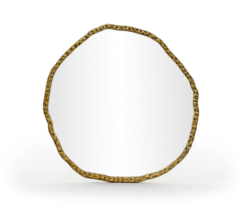 Molten 48" W x 48" H Iron Frame Mirror in Gold - 66009Gold-M