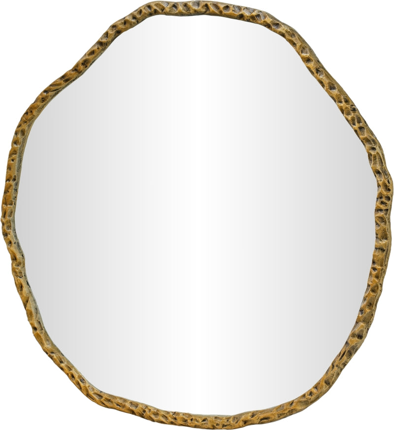 Molten 48" W x 48" H Iron Frame Mirror in Gold - 66009Gold-M