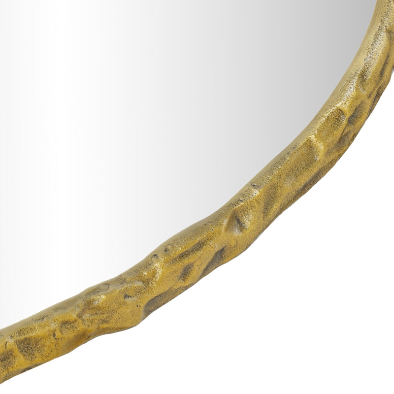 Molten 48" W x 48" H Iron Frame Mirror in Gold - 66009Gold-M