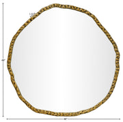 Molten 48" W x 48" H Iron Frame Mirror in Gold - 66009Gold-M