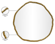 Molten 48" W x 48" H Iron Frame Mirror in Gold - 66009Gold-M