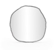 Molten 48" W x 48" H Iron Frame Mirror in Silver - 66009Silver-M