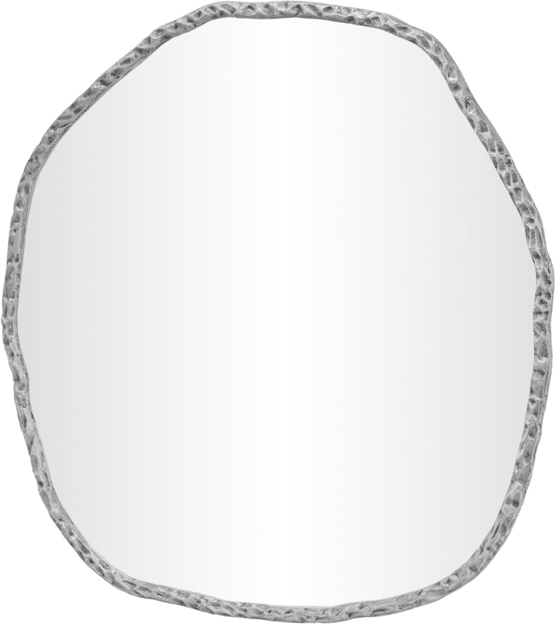 Molten 48" W x 48" H Iron Frame Mirror in Silver - 66009Silver-M